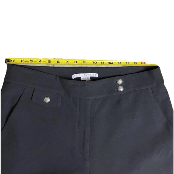 Veronica Beard Womens 16 Mid Rise Pleated Trouser Pants Black Office Corporate - Picture 8 of 9